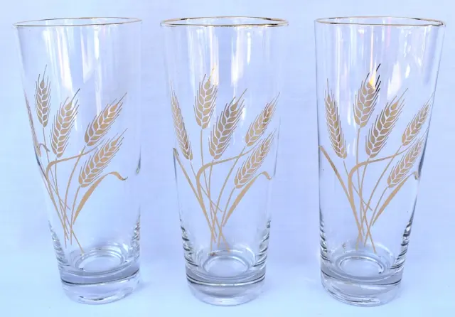 Homer Laughlin - GOLDEN WHEAT - Set of 3 - 6 3/4" WATER GLASSES