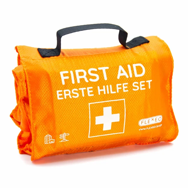 FLEXEO Erste Hilfe Set "Explorer" - Rolle Tasche - Outdoor Wandern Ski Klettern