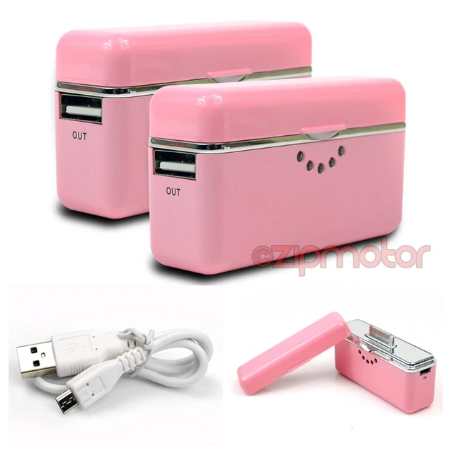 2 Power Bank Esterni 2800mAh – Portatili USB Neri, Compatibili IPhone 4/4S/3GS, IPod Nano