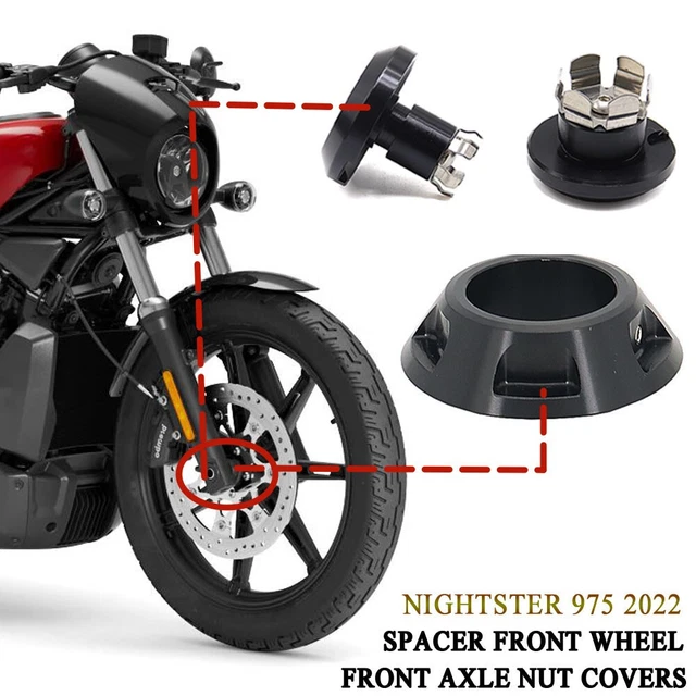 2 SET Nightster Axle Nut Covers Spacer Front Wheel For Nightster 975 RH 975 2022