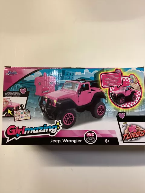 Jada Toys GIRLMAZING (96991) Big Foot Jeep R/C Vehicle 1:16 Scale - Pink