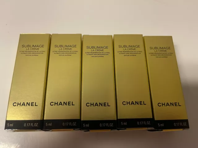 5x Chanel Sublimage La Creme Texture Supreme 5ml / .17oz each each sample tubes