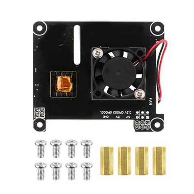 For  4 POE HAT with Cooling Fan  over Ethernet Module Support IEEE802.3Af5391