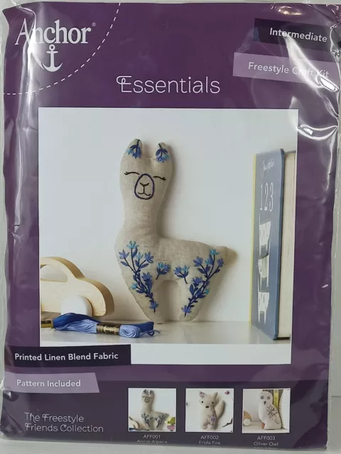 Anchor Friends Collection Annie Alpaca Toy Stamped Linen-Cotton Threads Wadding