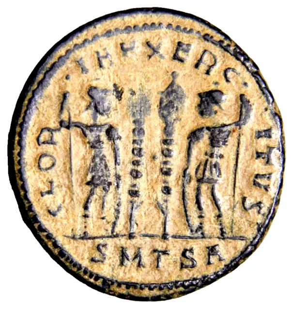 CONSTANTINE I THE GREAT (307-337). Follis. Thessalonica Gloria Roman Coin w/COA