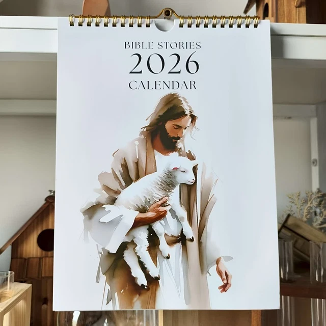 JESUS CHRIST CALENDAR 2026 Christian Faith Jesus Monthly Wall Calendar ...