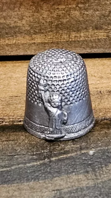 Vintage Statue of Liberty Lady Thimble Pewter Collectible