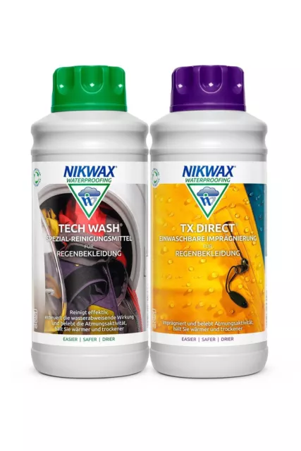 NIKWAX Super-Bundle: 1 Liter Tech Wash + 1 Liter TX Direct