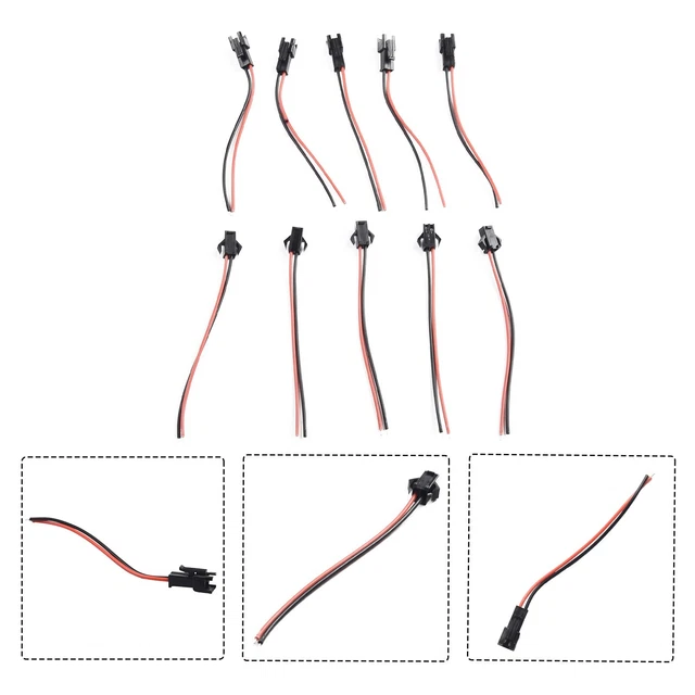 2 54 mm SM 2 broches 2P connecteur mâle femelle câble de tête pour bande lumi