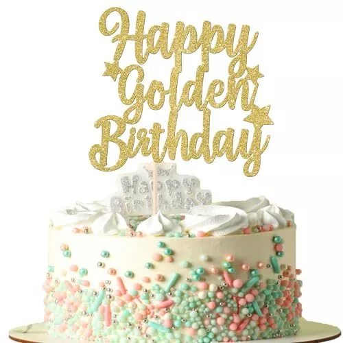  IEALODS 18th Happy Birthday Cake Topper, Rose Gold