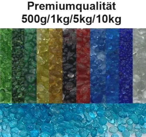 Glasgranulat Glasnuggets Glassteine kristall türkis rot lila gold blau bernstein