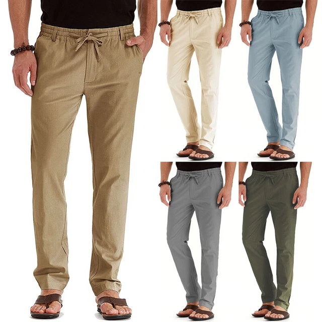 Hommes Pantalons Longs Pantalons Pantalons De Sport Droits Bas Taille .
