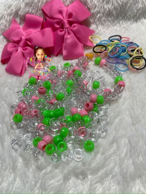 Children Hair Beads Braids Accessories Acrylic Beads Pony Beads Hair Bows Pastel