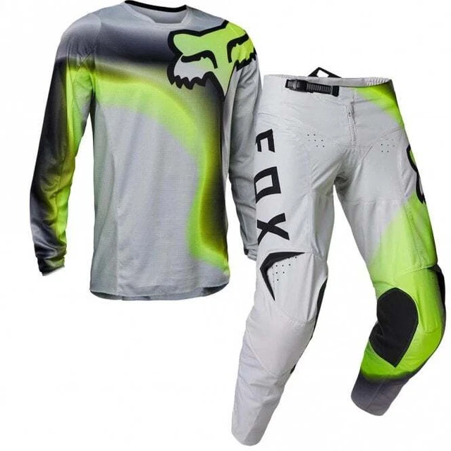 Fox Racing (Adult) 180 TOXSYK MX Jersey & Pant Bundle (Grey/Fluo Yellow)