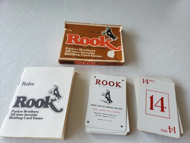 Vintage rook card game box official tournament rules complete 1978 k2 14 99 picclick