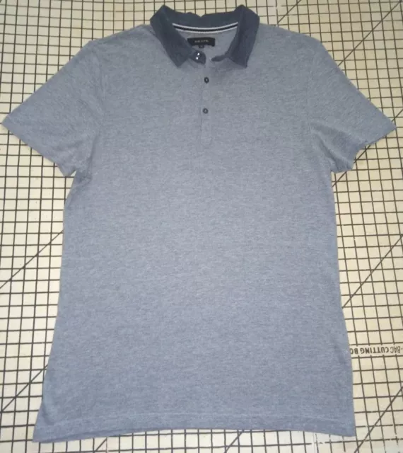 River Island Mens Polo Style Shirt Size M Grey