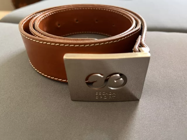 Escada Sport Leder Gürtel Cognac Braum Sehr Guter Zustand Größe 80