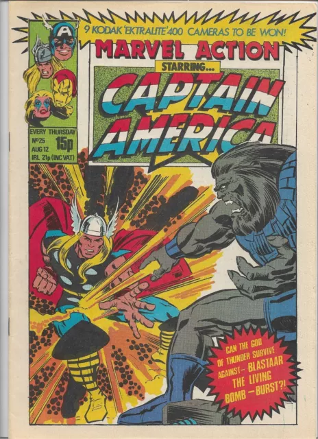 Marvel Action Starring Captain America #25 Weekly VG (1981) Marvel Comics UK