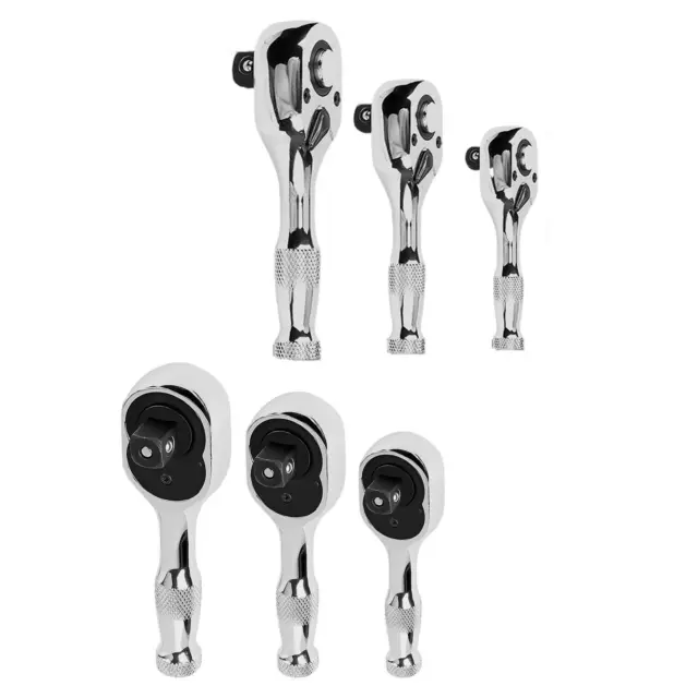 3Pcs Stubby Drive Ratchet Set Flexible Mini Ratchet Wrench Automotive Tool