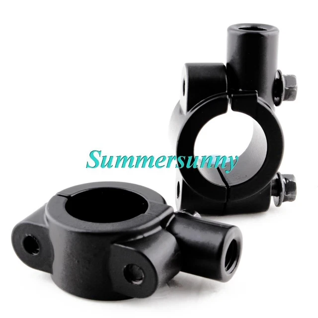 8mm Rear Mirrors Clamp On Mount Adapters For 7/8" Handlebar Motorcycle Universal