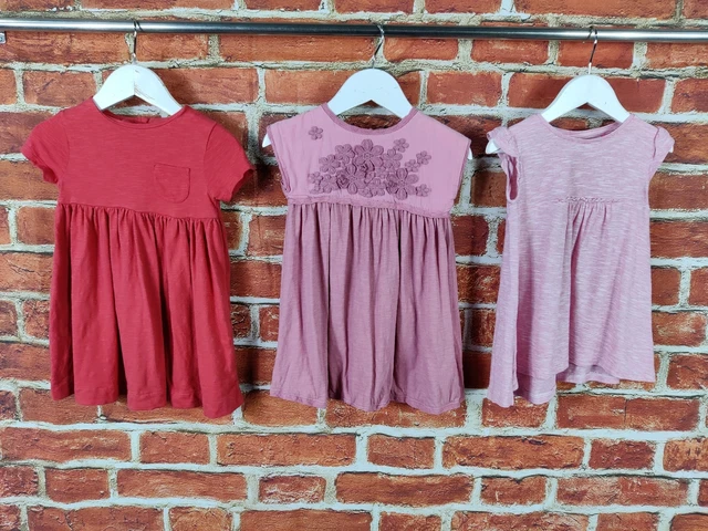 Baby Girls Bundle Age 12-18 Months John Lewis Next Short Sleeve Tee Dress 86Cm