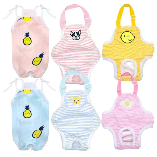 Dog Cat Diaper Female Girl Sanitary Pants Suspenders Stay On for Small Pet S-XL