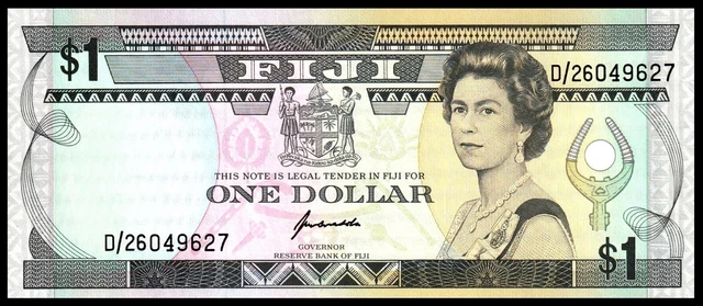 FIJI 1 $ Dollar (1993) P-89a, Queen Elizabeth II, UNC  QE II ***