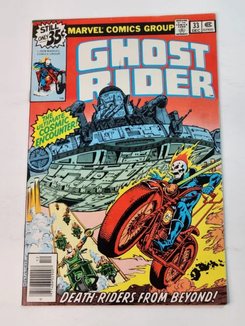 Ghost Rider 33 NEWSSTAND Marvel Comics Johnny Blaze Bronze Age 1978 Est FN/VF