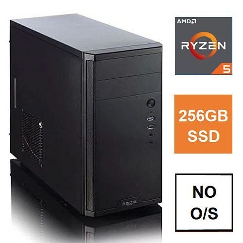 Spire Matx Tower Pc Fractal Core 1100 Case Ryzen 5 4600G 8Gb 3200Mhz 256Gb Ssd B