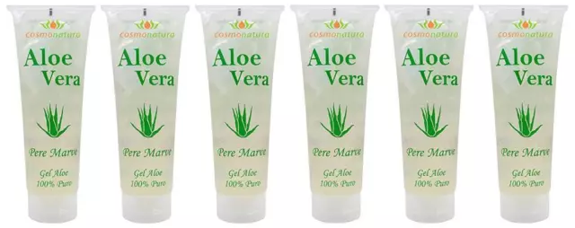 Aloe Vera Gel 100 % Kühlend Beruhigend Hautpflege Naturkosmetik Aftersun 6x 250
