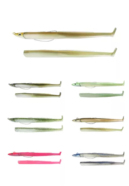 Fiiish Black Eel Lures Combo Pack Bass Pollock Wrasse Cod Salmon Sea Trout NEW