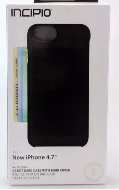 iPhone 7 & 8 INCIPIO Credit Card Wallet Folio Case with Rigid Cover for MRSP $39
