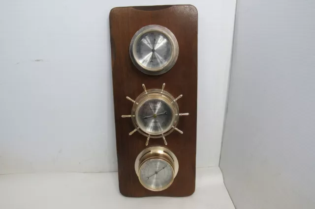 Vintage Springfield Weather Station Thermometer Barometer and Humidity Gauge Key