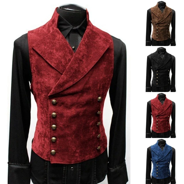 Gilet medievale rinascimentale per bambini, frac, finure dorate, ricamo, gilet vintage vtoriano, vesti Steampunk, costume di Halloween  200000532