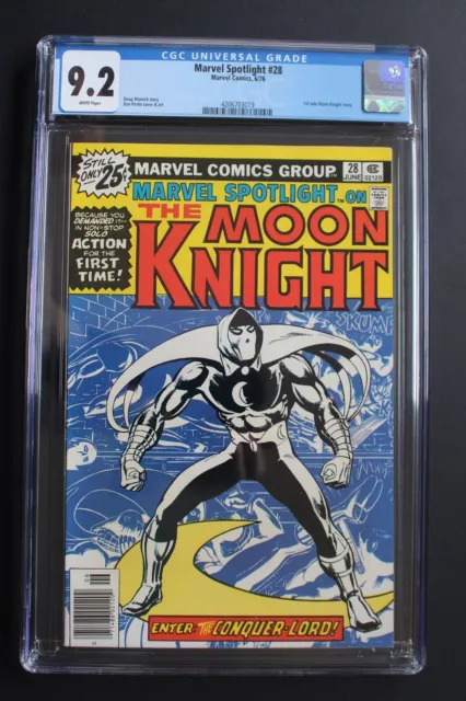 Marvel Spotlight 28 1st SOLO MOONKNIGHT 1976 1st Marlene Crawley Samuels CGC 9.2