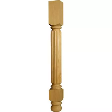 OSBORNE WOOD PRODUCTS 1761H 35 1/2 x 3 1/2 Sapelo Island Leg(Reeded) in Hickory