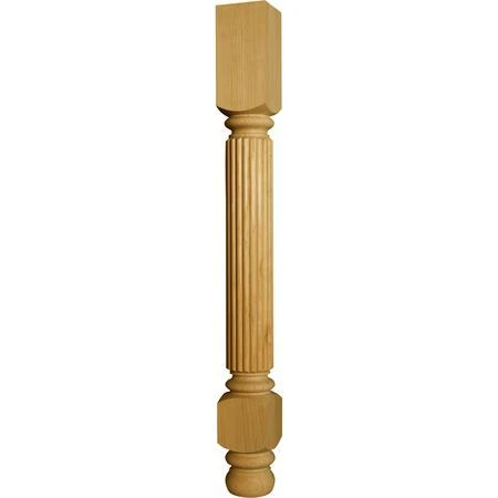 OSBORNE WOOD PRODUCTS 1761H 35 1/2 x 3 1/2 Sapelo Island Leg(Reeded) in Hickory