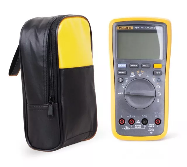 Auto Range Fluke 17B+  Digital Probe Multimeter Meter +Soft case bag