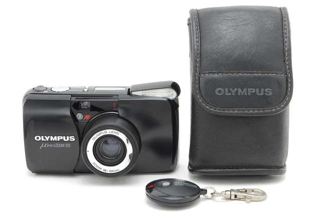 READ[EXC+4 ]Olympus mju Zoom 105 Black 38-105mm Point & Shoot Film w/ Case