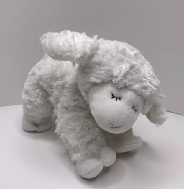 Baby Gund Winky Lamb Sheep Plush 9" White Stuffed Animal Rattle Toy 058133