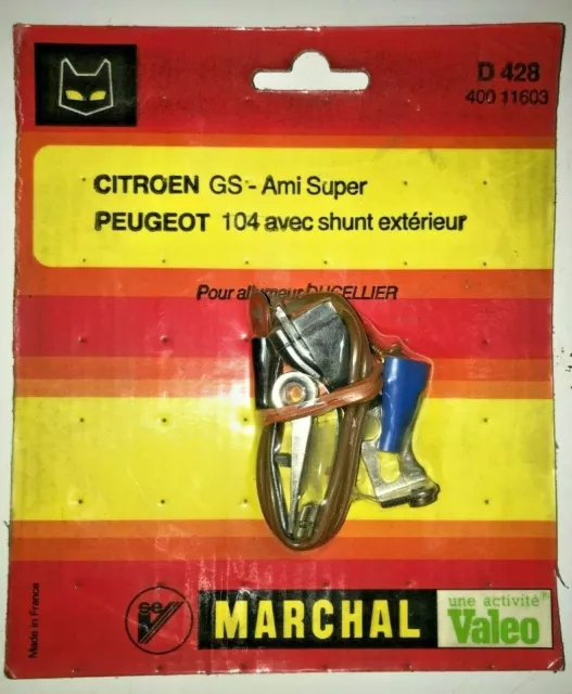 Jeu contacts rupteur MARCHAL = 609473 allumeur DUCELLIER Citroën GS Peugeot 104