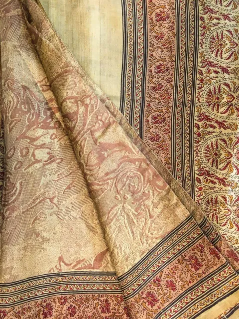 100% Reine Seide Sari Vintage Recycled Saree Bedruckt Stoff Material PSS16731