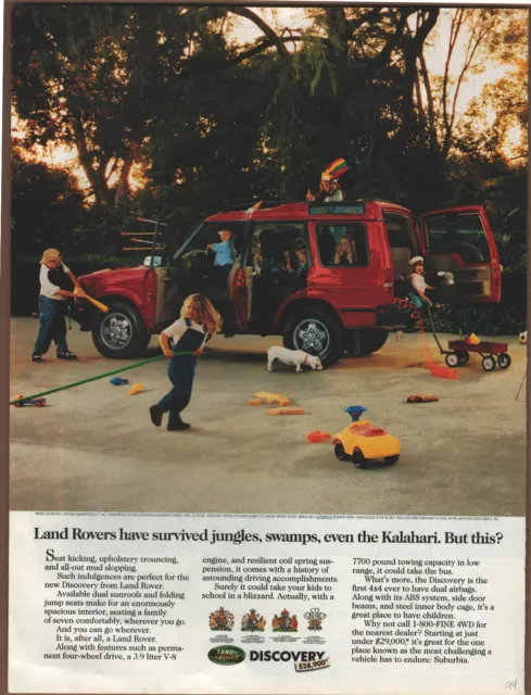 1994 Land Rover Discovery Ad; "Land Rovers have survived..."