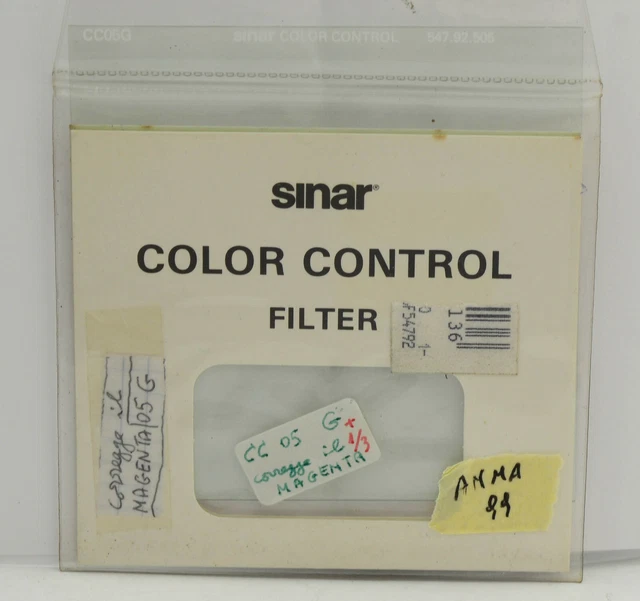 SINAR COLOR CONTROL Filtro Filter 10X10cm CC05G 547.92.505 EUR 11,00