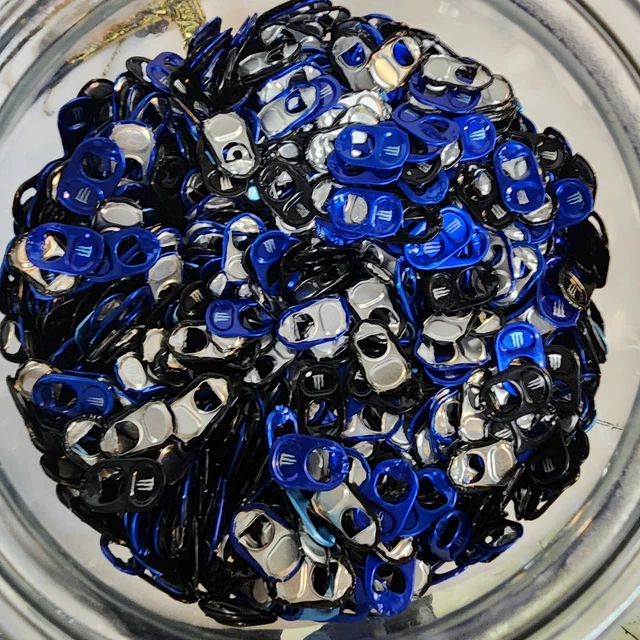 MONSTER ENERGY DRINK Can Pull Tabs 2500 + Pull Tabs Black Blue Unlock