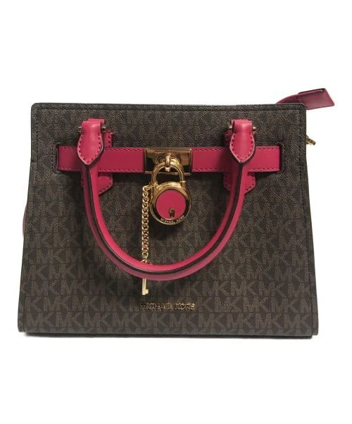 Michael Kors Hamilton Satchel Small Mk Signature 9Gc77