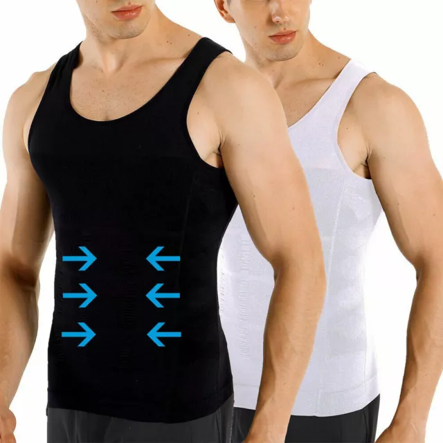 FAJAS PARA HOMBRES Faja Reductora Men Body Shaper Abdomen Control Tops  Camiseta $12.34 - PicClick