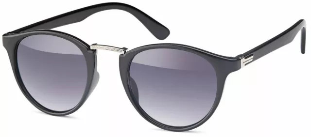 Sonnenbrille mit runden ovalen Gläsern, Kunststoff Metall Rahmen, Unisex