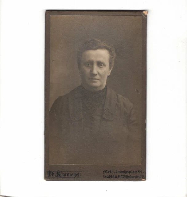 CDV Foto Damenportrait - Metz / Sablon 1910er