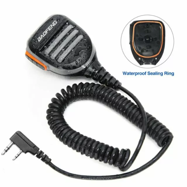 2Pin wasserdichtes Lautsprechermikrofon für BaoFeng UV-5R Radio Walkie Talkie